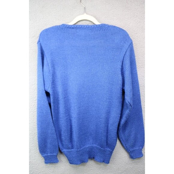 Joyce Vintage 80's Bow Tie Sweater-Wool Angora-Medium-Beaded-Chunky - Picture 6 of 8